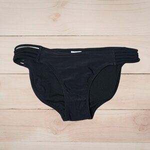Strappy Black Bikini Bottoms Small Bathing Suit Swimsuit Stretch Beach Pool